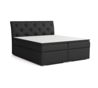 Bella Soft 100 (Luksusowe łóżko kontynentalne, które wyróżnia się nie tylko wygodą, ale również wyrafinowanym designem. Pikowany zagłówek zdobiony dodaje elegancji i wytworności, tworząc efektowny akcent twojej w sypialni. Pojemniki na pościel ukryte w łóżkach pozwalają na porządek w przestrzeni sypialni. To połączenie komfortu, stylu i praktyczności, które z przeznaczeniem na oznaczenie wyjątkowego charakteru. Odkryj nowy wymiar relaksu i estetyki w swojej sypialni dzięki ekskluzywnemu łóżku kontynentalnemu.)